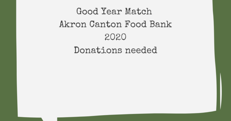 URGENT REQUEST: Support the Akron Canton Foodbank in Honor of the AAIC